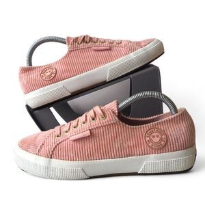 Superga x Something Navy 2750 Corduroy Casual Sneakers Dusty Pink Women's 9